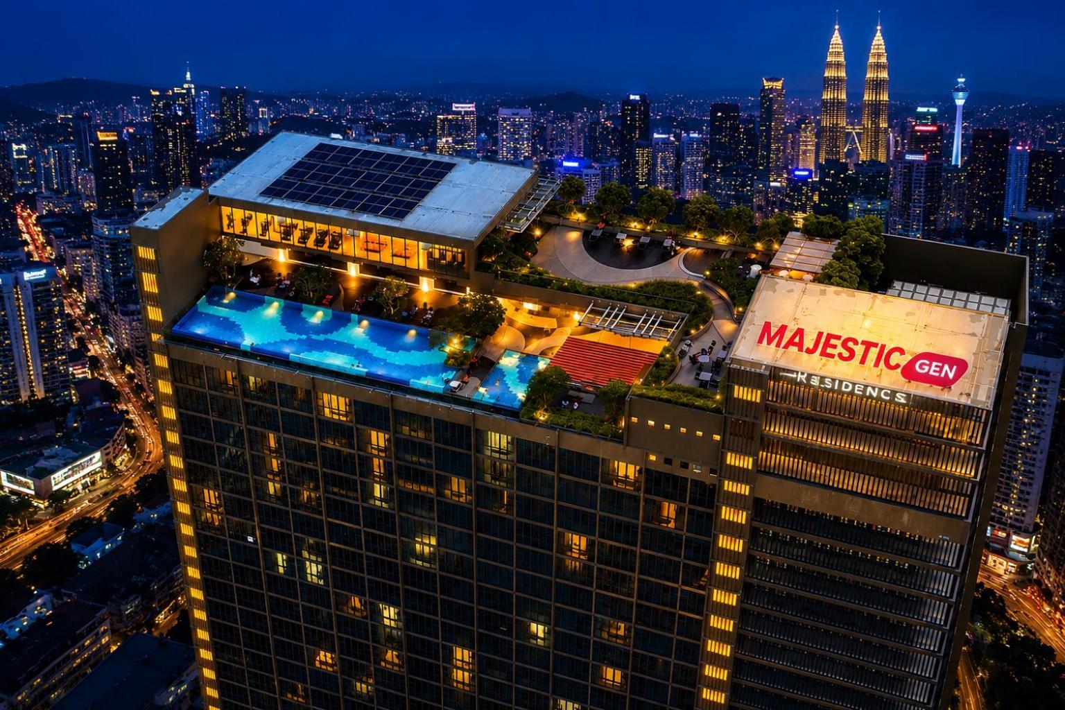 Rooftop Pool At Majestic Residence, Kuala Lumpur